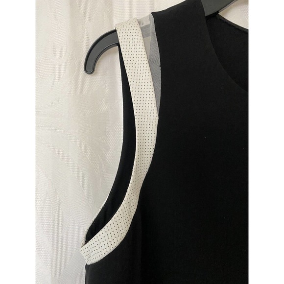 Rag & Bone Lana Leather Trim Keyhole Romper Black Sleeveless Pockets 6 S - Picture 3 of 6